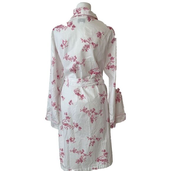 $94 Petite Plume English Rose Floral Cotton Robe Size Large (12-14) - Picture 5 of 6